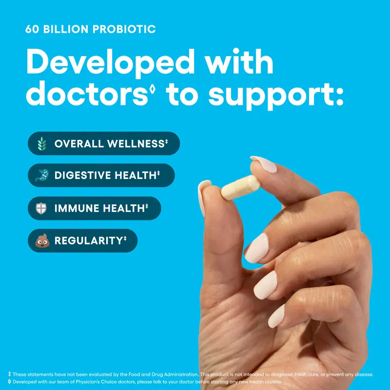 Probiotics 60 Billion CFU - 30 Count - 1 Bottle