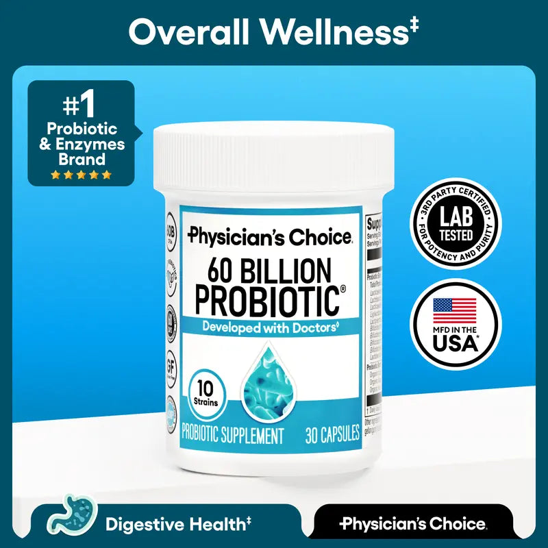 Probiotics 60 Billion CFU - 30 Count - 1 Bottle